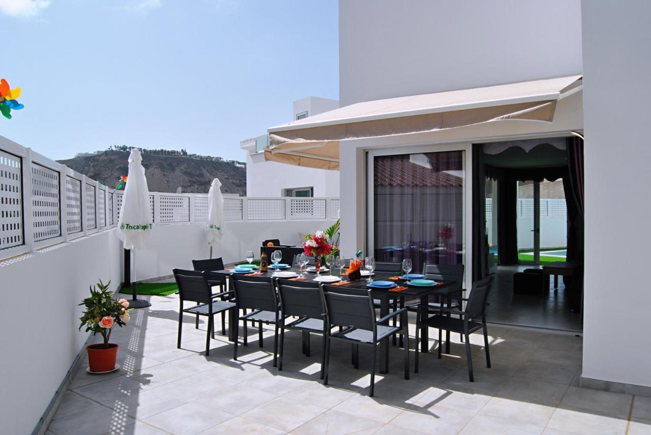 Big Villa Tauro With Private Heated Saltwater Pool & Jacuzzi & Bbq & Game Room & Arcade Games Mogán Eksteriør billede